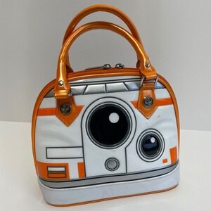 Star Wars Loungefly BB8 Dome Handbag Purse Orange White Silver